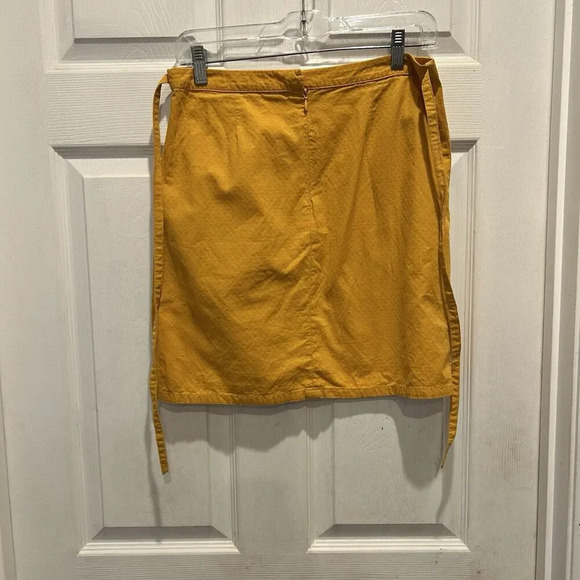 Tulle Anthropologie Yellow Mini Skirt Zip 100% Cotton Lightweight Pockets Small - Picture 5 of 9